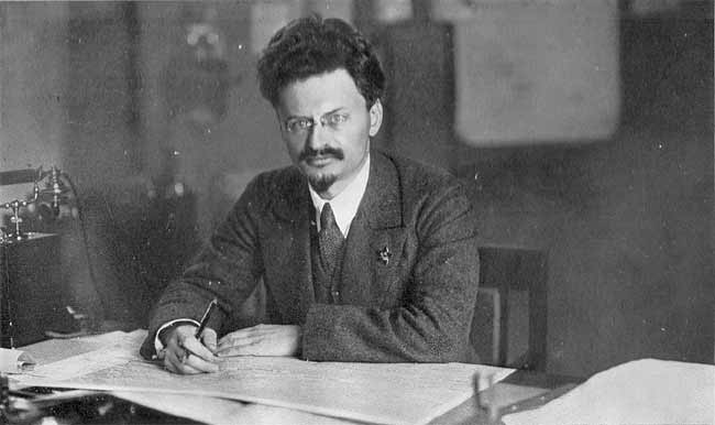 Leon Trotsky at his desk